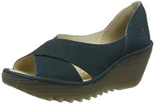 Fly London Women's YOMA307FLY Wedge Sandal,TEAL,5 UK