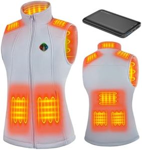 KOVNLO Heated Vest Women with Battery Pack Included, Soft Fleece Smart Electric Lightweight Heated Jacket
