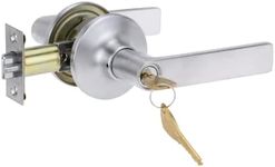 Lockwood Symmetry Series Entrance Element Leverset Door Handles, Satin Chrome Plate