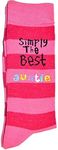 SHATCHI Women's Shatchi One Size Simply The Best Novelty Socks for Father Mother s Day Uncle Auntie Nana Brother Sister Bo, Simply The Best Auntie, One Size UK