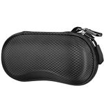 FINTIE Sunglasses Case for Men and Women - Hard Shell Shockproof Sport Glasses Case - Zipper Portable Spectacle Cases with Clip