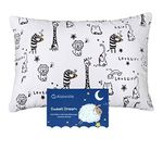 Aisawate Toddler Pillow with Pillowcase - 13X18 Soft Cotton Chlid Kids Pillows for Sleeping - Washable and Hypoallergenic - Toddler Bedding Small Pillow - Mini Pillow for Cot Bed & Travel