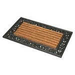 The Rug House New Classic Thick Coir and Rubber Large Doormat 45x75cm