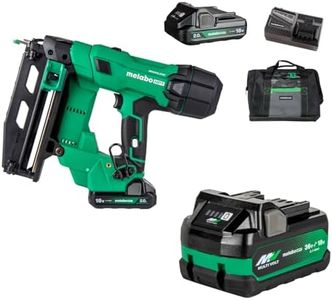 Bundle of Metabo HPT Cordless Finish Nailer Kit, 18V MultiVolt™, 16 Gauge Straight, NT1865DSA + Metabo HPT 18V/36V MultiVolt™ Battery | 2.5Ah / 5.0Ah | 380083M