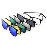 ZHENGDA Magnetic Clip on Sunglasses for Men & Women Polarized UV Protection Sports Sunglasses Night Driving 5 Pcs Lens