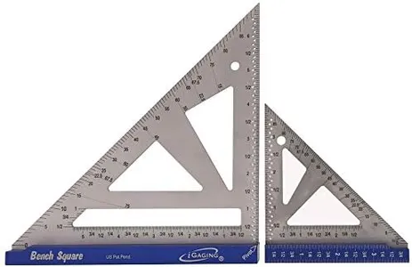 iGaging Bench Square Set 4" and 7" Stainless Steel w/ 16th and 32nd Scale Stainless Steel