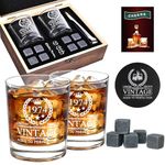 50th Birthday Gifts for Him, 1974 Birthday Whiskey Gifts 50 Year Old Gift Ideas Decorations for Men Him, Dad, Husband, Friends