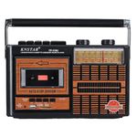 KNSTAR Boombox Portable Retro Cassette Tape Player and Recorder with AM/FM/SW1-2 Four Bands Radio,Built-In Speaker,3.5mm Headphone Jack,Support SD/USB Input (Brown F319U)