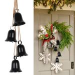 Bell, christmas door decor, Christmas Decor Cow Bell Door Decor Black Bell Bells for Christmas Tree Decorative Bells Christams Gifts