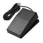 Foot Pedal Switch USB PC Program Hot Key Foot Control Hands Free Mouse for Videa Game, Office Work