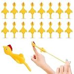 16 Pieces Rubber Chicken, Rubber Chickens Chicken Toys Prank Slingshot Rubber Chicken Sling Shot Pranks for Adults for Party Favors Activity Gift