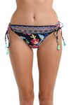 La Blanca Women's Standard Side Tie Hipster Bikini Bottom, Black//Midnight Magic, 16