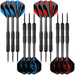 Accmor 12 Pack Steel Tip Darts, 24G Professional Metal Dart Set, Metal Darts for Dartboard