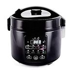 Yum Asia Kumo YumCarb Rice Cooker with Ceramic Bowl and Advanced Fuzzy Logic, (5.5 cup, 1 litre), 5 Rice Cooking Functions, 3 Multicooker Functions, 220-240V UK/EU Power (Dark Stainless Steel)