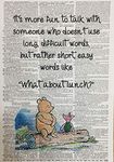 Parksmoonprints A3 Winnie The Pooh Quote Print Dictionary Page Friends Gift Ladies That Lunch