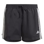 adidas Girls Designed To Move 3-Stripes Shorts, black/white, Large