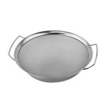 304 Stainless Steel Fine Mesh Strainer with Double Handles, 6" Small Mesh Strainer, Oil Strainer, Rice Washing Bowl (6")