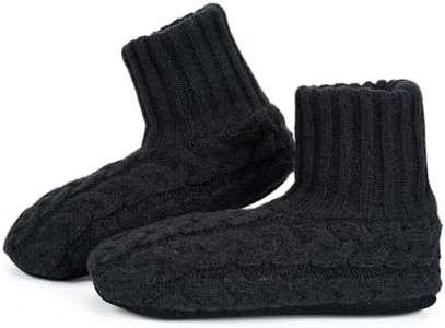 LEMZONE Womens Fuzzy Slipper Socks with Grippers Winter Warm Indoor Sherpa Lined House Socks
