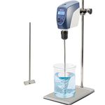 ONiLAB Electric Overhead Stirrer, LCD Digital Overhead Stirrer Mixer with Stirring Rod and Stand，Powerful 20 L ，10000 mPas ， 50~2200 RPM （Stand Included), Dark Blue……