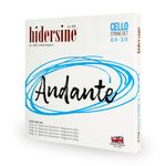 Hidersine Andante Cello String SET of 4 for 4/4-3/4 size. Steel Core, Alloy String, Ease of Playing Feel. Excellent Tone & Great Value. Ideal For Cello Students With Full Sized or 3 Quarter Cellos