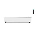 2.2KW Electric Skirting Board Convector Heater with Remote Control and Digital Timer - Low Level Profile Slimline Baseboard Radiator for Home - Anti Frost Thermostat - Energy Efficient
