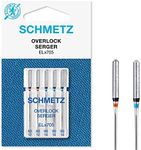 Sewing Machine Needles Schmetz - Overlock/Serger ELx705 Coverstitch, Size: Assorted Mixed Sizes, 80/12 & 90/14, 3 Packets for The Price of 2! Includes Large Schmetz Needle Threader