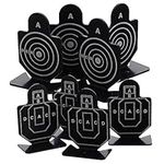 2 Boxes 8pcs Shooting Training Steel Plate Targets Aluminum Alloy Shooting Targets Metal Shooting Targets Metal Range Train Shooting Training Stand Launcher