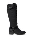 Joe Browns Women's PU Detail Knee High Rider Boots Fashion, Black, 6 UK