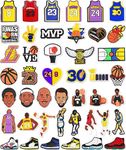 42Pcs Basketball Shoe Charms, Basketball Sports Shoe Decoration Charms for Kids Teens Boys Valentines Day Gifts