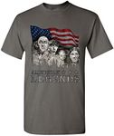 Rushmorons The Three Stooges T-Shirt Mount Rushmore Funny Parody Mens Tee Shirt, Charcoal, X-Large