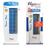 HANBAO High-Speed Tower Fan with TOP safety motor, 3 Speed - 2 Way Auto Air Deflection, High Air delivery @ 2300 m3/hr, power 140watts, Hi-speed & powerful, Copper motor, GATI, 30 months warranty