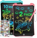 LCD Writing Tablet, 2 Pack Toddler Kids Toys, 10 Inch Doodle Board Drawing Pad, Travel Essentials Kids Games, Back to School Supplies Toys Birthday Gifts for Girls Boys Age 3-8