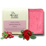 Bare Necessities Cranberry & Rose Organic Shampoo Bar | With Oat Protein & Seaweed Extract for Stronger Hair | Sulphate & Paraben Free | Vegan, Natural, Eco-Friendly | For Men & Women - 85g