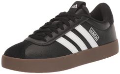 adidas Women's VL Court 3.0, Black/White/Gum, 5