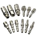 AB Tools Air Line Hose Compressor Fitting Connector Quick Release Set 1/4 inch 3/8 BSP