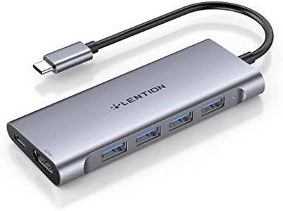 LENTION USB C Hub with 4K HDMI Output (4K@60Hz), 4 USB 3.0, Type C Charging Multiport USB C Adapter Compatible 2023-2016 MacBook Pro, New Mac Air & Surface, Chromebook, More (CB-C35sH, Space Gray)