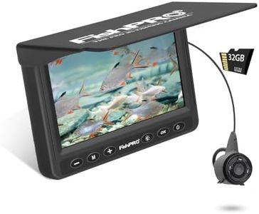 [FishPRO® 2025 Upgrade] Underwater Fishing Camera 4.3'' HD 1000 TVL w/DVR-32GB, Pocket Ice Fishing Camera Underwater Portable Fish Finder w/LCD Monitor, IR+LED for Ice Lake Sea Boat Kayak Fishing