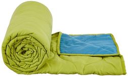 Amazon Brand - Solimo Microfibre Reversible Single Bed Comforter/Quilt/AC Blanket|Aqua Blue & Olive Green|220 GSM