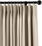 Fireproof Flame Retardant Thermal Insulated Curtain Drapery Panel Pinch Pleat, Beige 120"W x 96"L for Home, Office, Hotel, School, Cinema and Hospital (1 Panel), ChadMade Exclusive