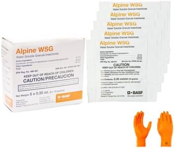 Alpine WSG Insecticide: 1 Box with 5 x 10g Packets and USA Supply Protective Gloves & Pest Identifcation Card | Target Pests: Ants, German roaches, Bed Bugs for Indoor & Outdoor use.