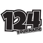 3 x Custom Race Number & Name Stickers - MX Bikes Karts Quads - Fun Style