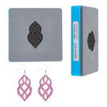 SUPERDANT Hollow Leaf Earring Leather Wooden Die Cut Flower Dangle Earrings Cutting Dies Leather Craft Cutting Machine Faux Leather Dies for Women Girls Jewelry DIY Crafts