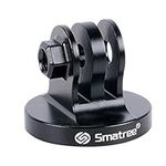 Smatree Aluminum Tripod Mount Adapter for GoPro Session, GoPro HERO 2018, GoPro HERO Fusion, GoPro HERO 11/10/9/8/7/6/5/4/3/2/1/Max Cameras Black