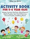 Activity Book for 5-6 Year Olds: Ma