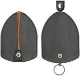 kwmobile PU Leather Car Keyring Case Compatible with VW Golf 8 ID.03 / ID.04 / Audi 3 Buttons/Lancia 3 Buttons Cover - Car Fob Case - Black