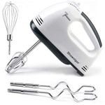 Showvigor HandMixer Electric Handheld - Portable Kitchen Mixer Electric with 5 Stainless Steel Accessories Whisk, Food Beater for Whipping Mixing Cookies Cakes Eggs Dough