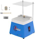 AOFOLO Stained Diamond Glass Grinder Machine DIY Tool with 5/8" & 1" Grinder Bits, 63/37 Solder, Glass Cutter, Acrylic Baffle for Glass Processing Arts and Decoration, 110V 65W, 4200RPM, Blue