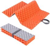 2 Pieces Folding Foam Mat,Ultralight Hiking Sit Mat,Foam Camping Pad With Egg Nest,IXPE Outdoor Foam Cushion,Durable Stay Warm Waterproof MoistureProof Sitting Pad for Picnic Climbing (Orange)