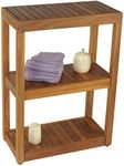 AquaTeak The Original Sula Rectangle Three Tier Teak Bath Stand