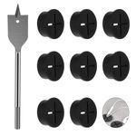 Molain 8 Pcs Cable Cord Grommet, 1 Inch Flexible Wire Rubber Grommets Cable Management Wire Organizer Silicone Cable Cord Grommet Desk Grommet for Table, Computer Desk Cable Pass Through Management